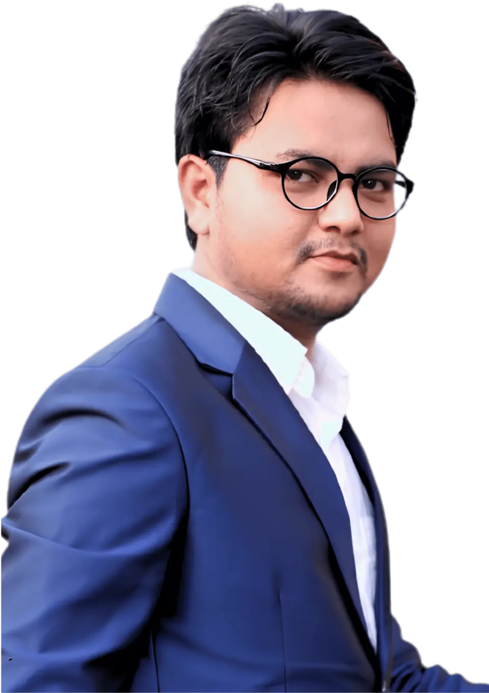 Md. Moneruzzaman in a blue suit